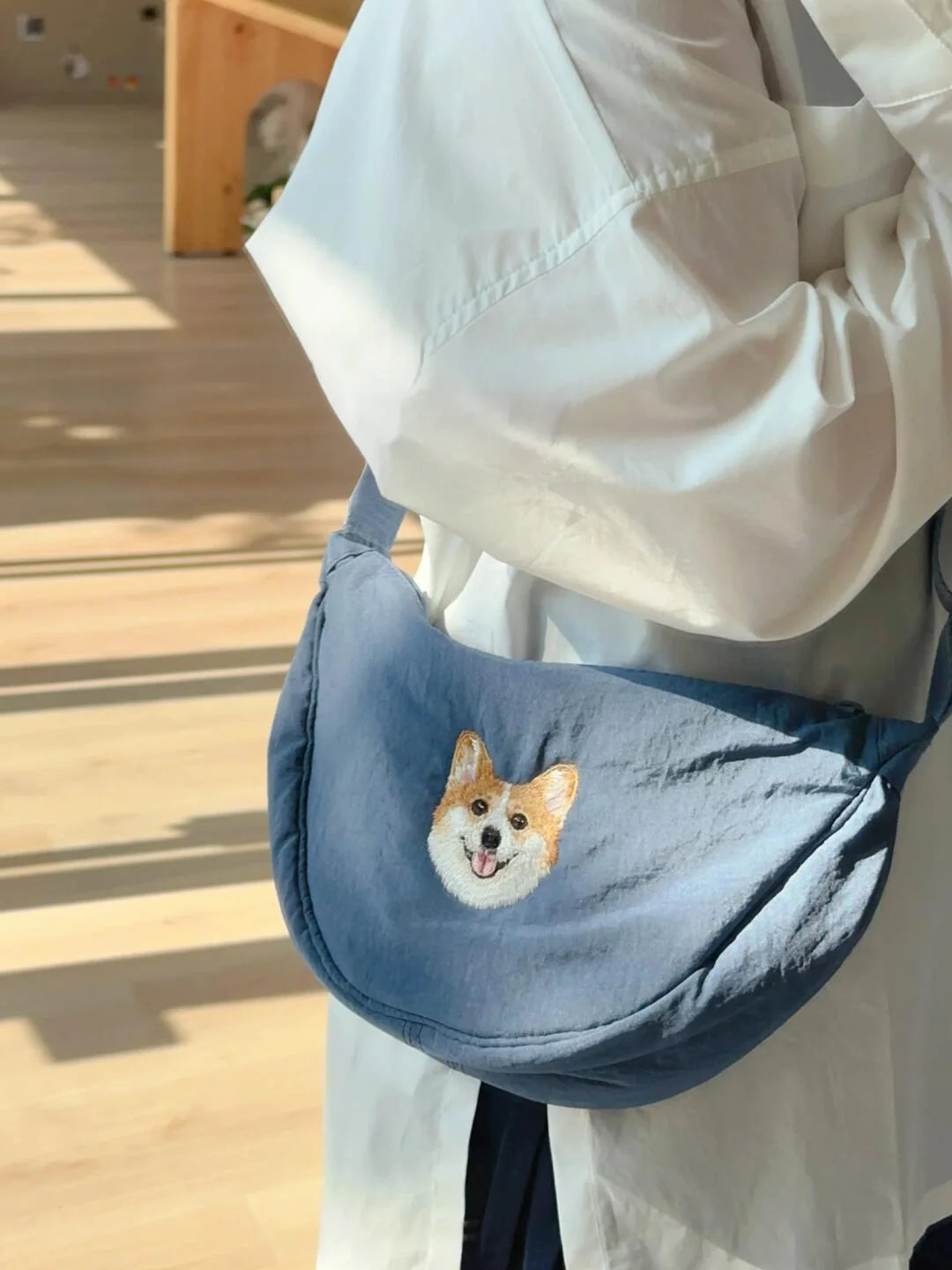 Custom Pet Embroidered Cotton Dumpling Bag