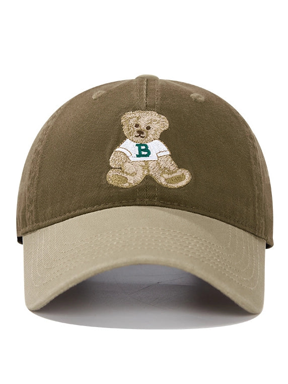 Bear Embroidered Baseball Cap