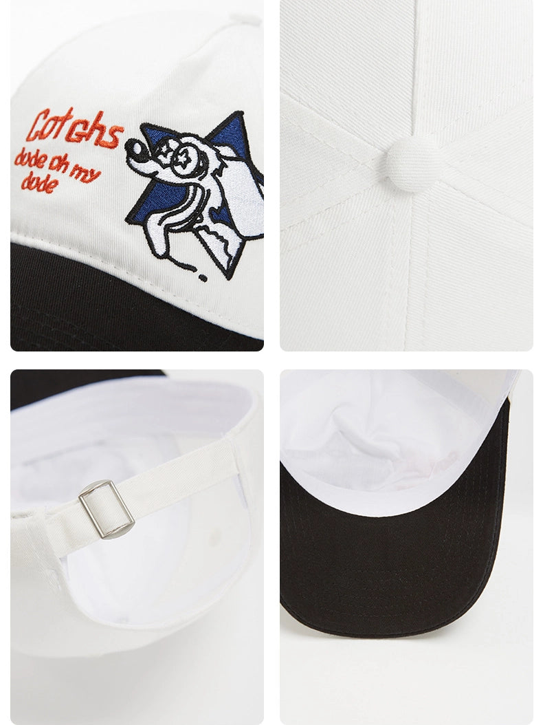 Creative Embroidered Dog Baseball Cap