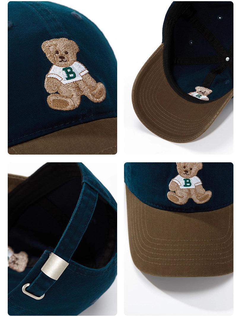 Bear Embroidered Baseball Cap