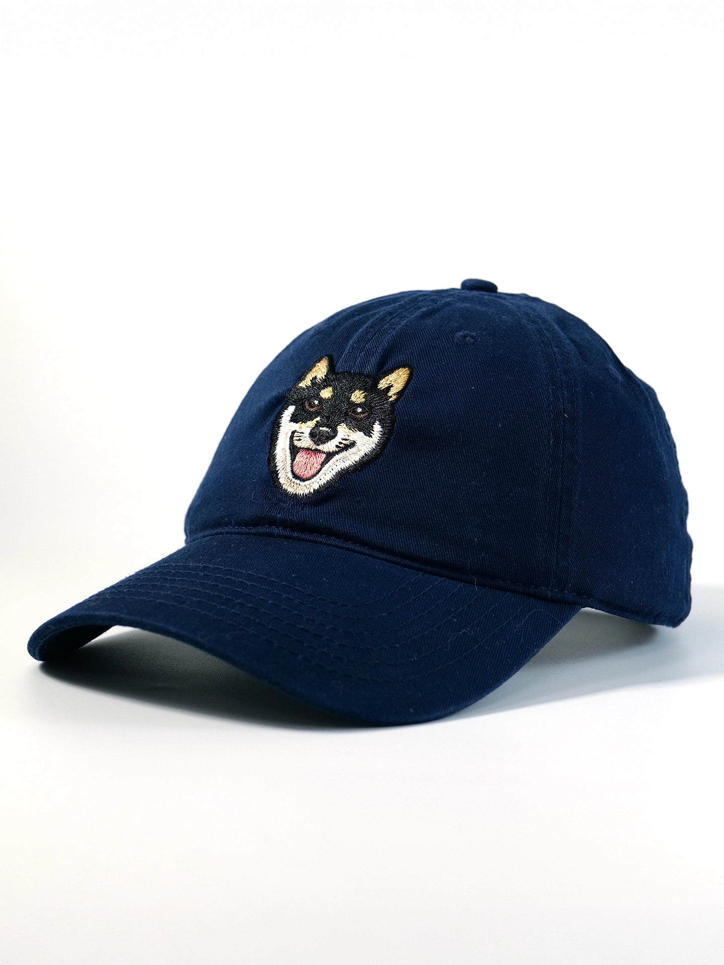 Black Shiba Inu Embroidered Baseball Cap