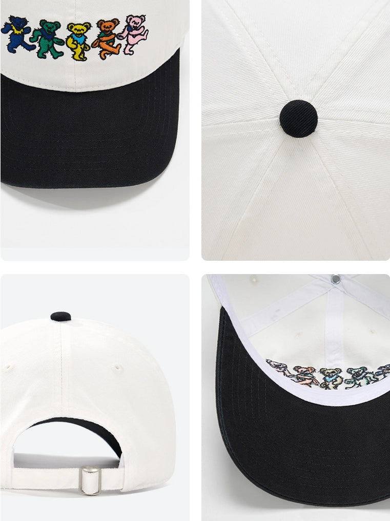 Dancing Bear Embroidered Baseball Cap