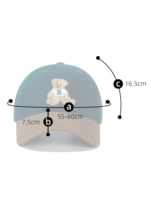 Bear Embroidered Baseball Cap