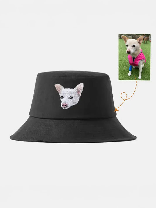 Personalized Embroidered Pet Photo Bucket Hat