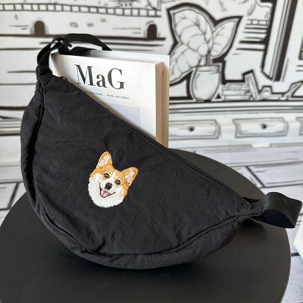 Custom Pet Embroidered Cotton Dumpling Bag