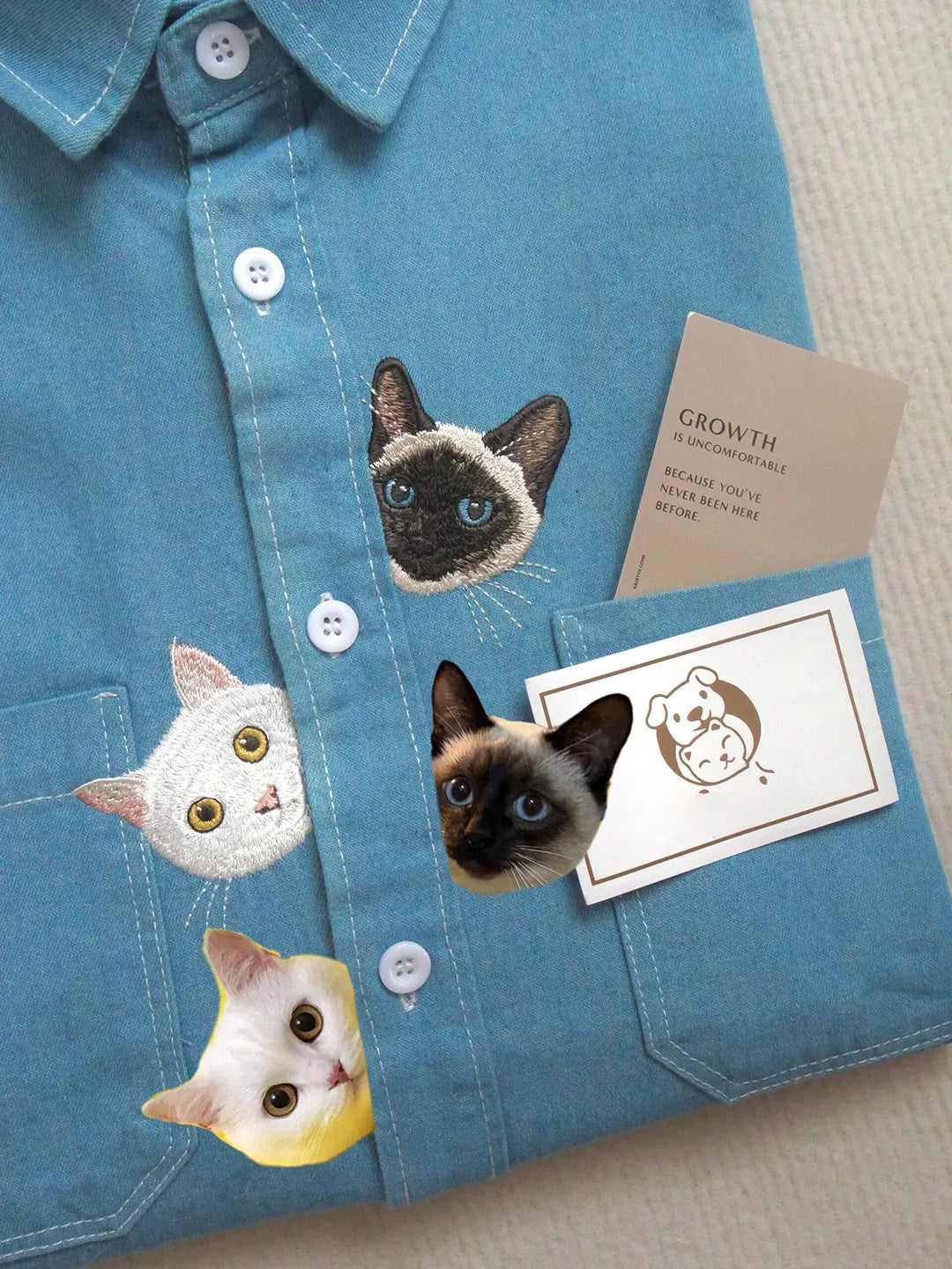 Custom Pet Portrait Embroidery Shirt