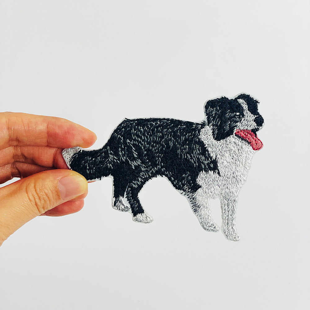 Border Collie Embroidered Sticker Patch