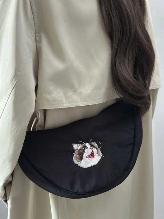 Custom Pet Embroidered Cotton Dumpling Bag