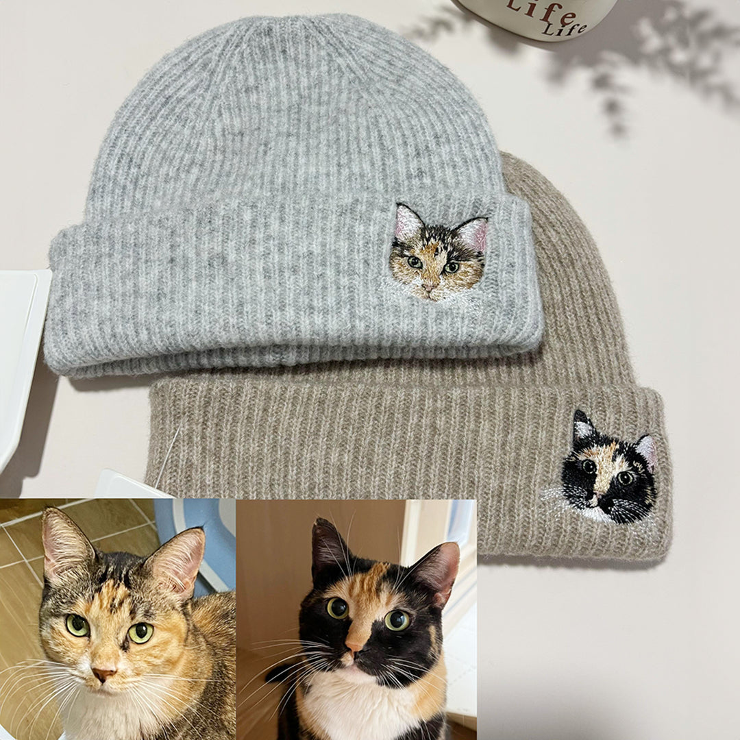 Custom Pet Embroidered Knit Beanie