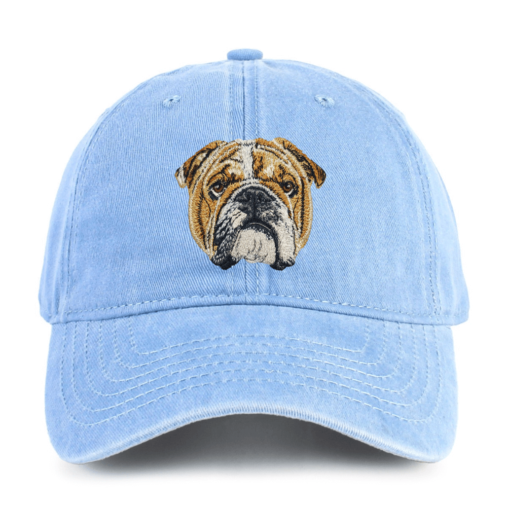 English Bulldog Embroidered Baseball Cap