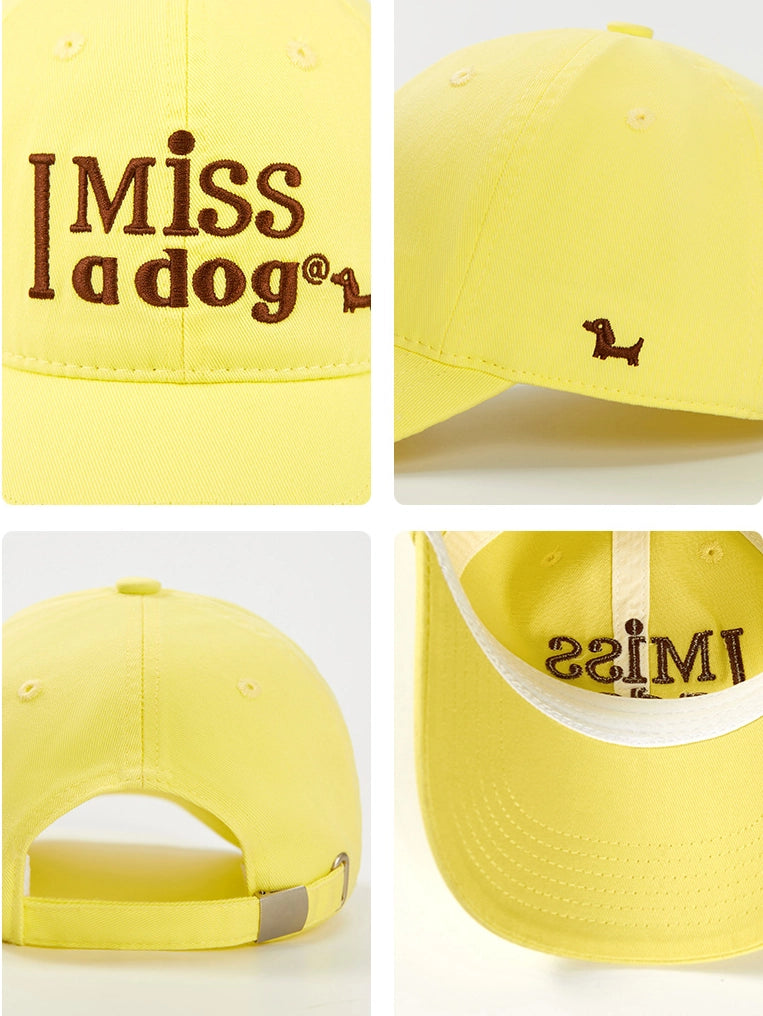 “I Miss a Dog” Embroidered Baseball Cap