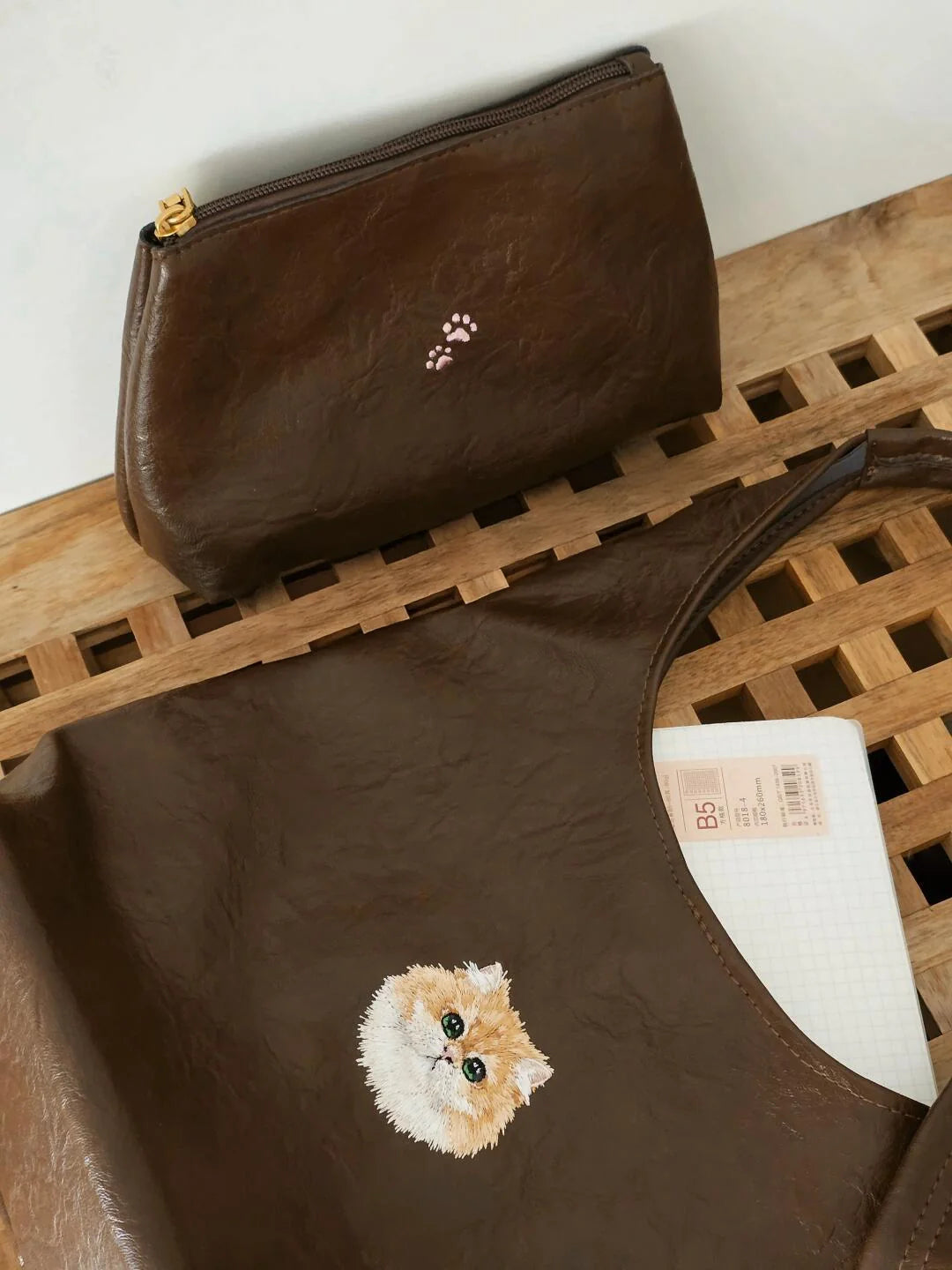 Custom Pet Embroidery Shoulder Bag with Inner Pouch