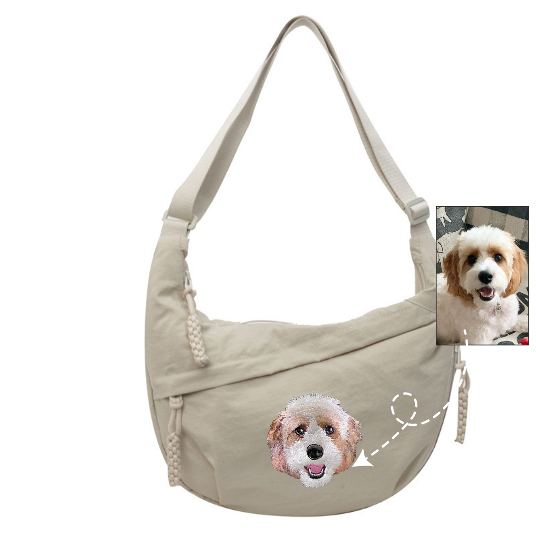 Custom Pet Embroidered Cotton Dumpling Bag