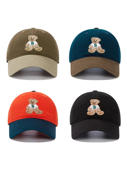 Bear Embroidered Baseball Cap