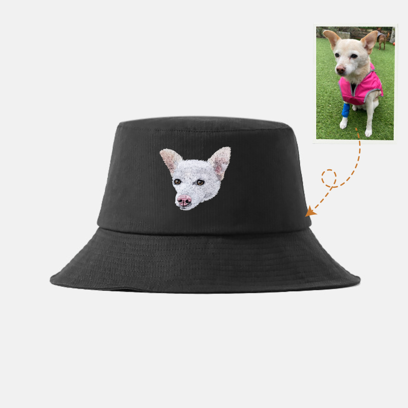 Personalized Embroidered Pet Photo Bucket Hat