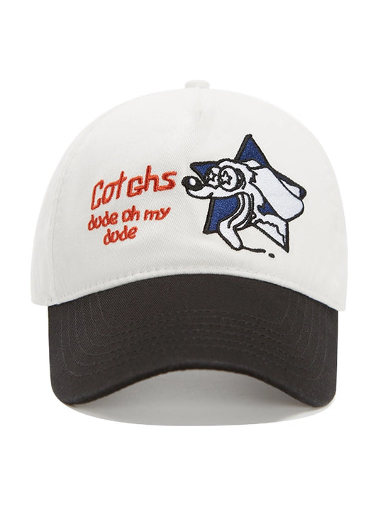 Creative Embroidered Dog Baseball Cap