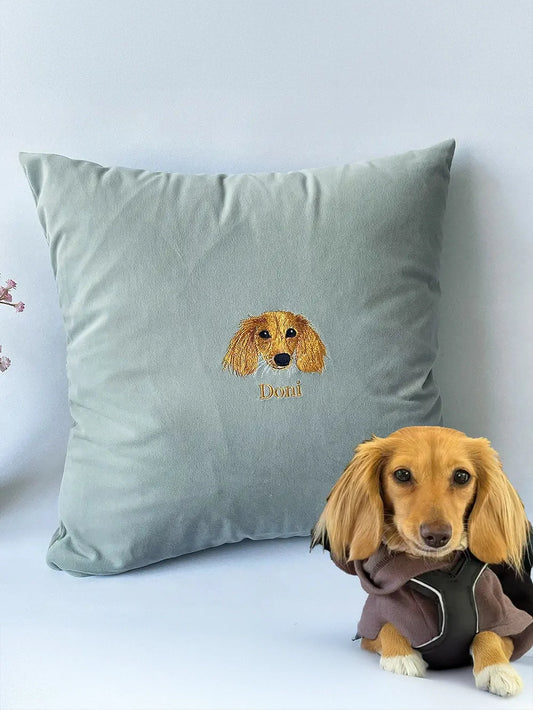 EMBROIDERED Custom Pet Pillow Case