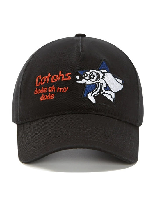 Creative Embroidered Dog Baseball Cap