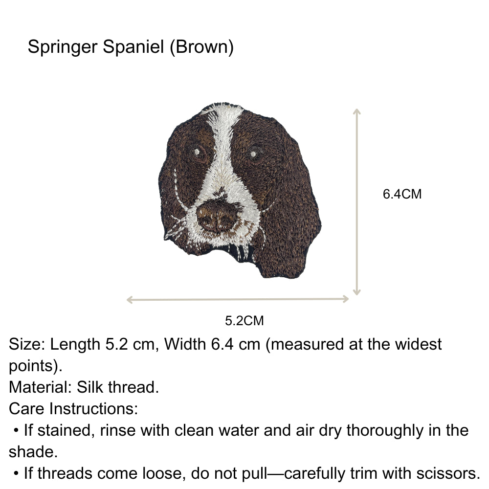 Springer Spaniel (Brown) Embroidered Sticker Patch