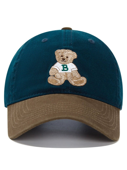 Bear Embroidered Baseball Cap