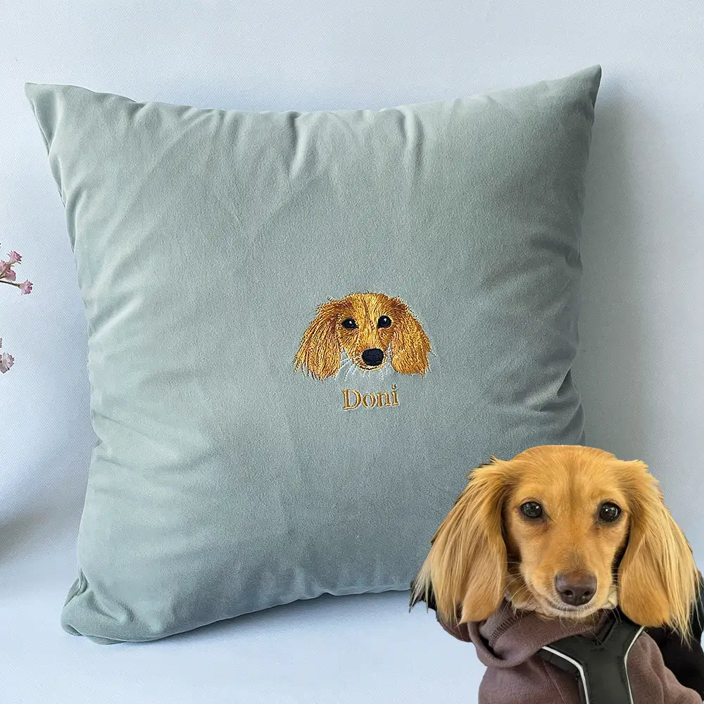 EMBROIDERED Custom Pet Pillow Case