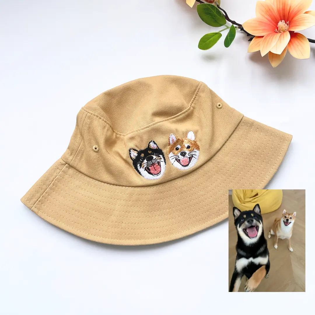 Personalized Embroidered Pet Photo Bucket Hat