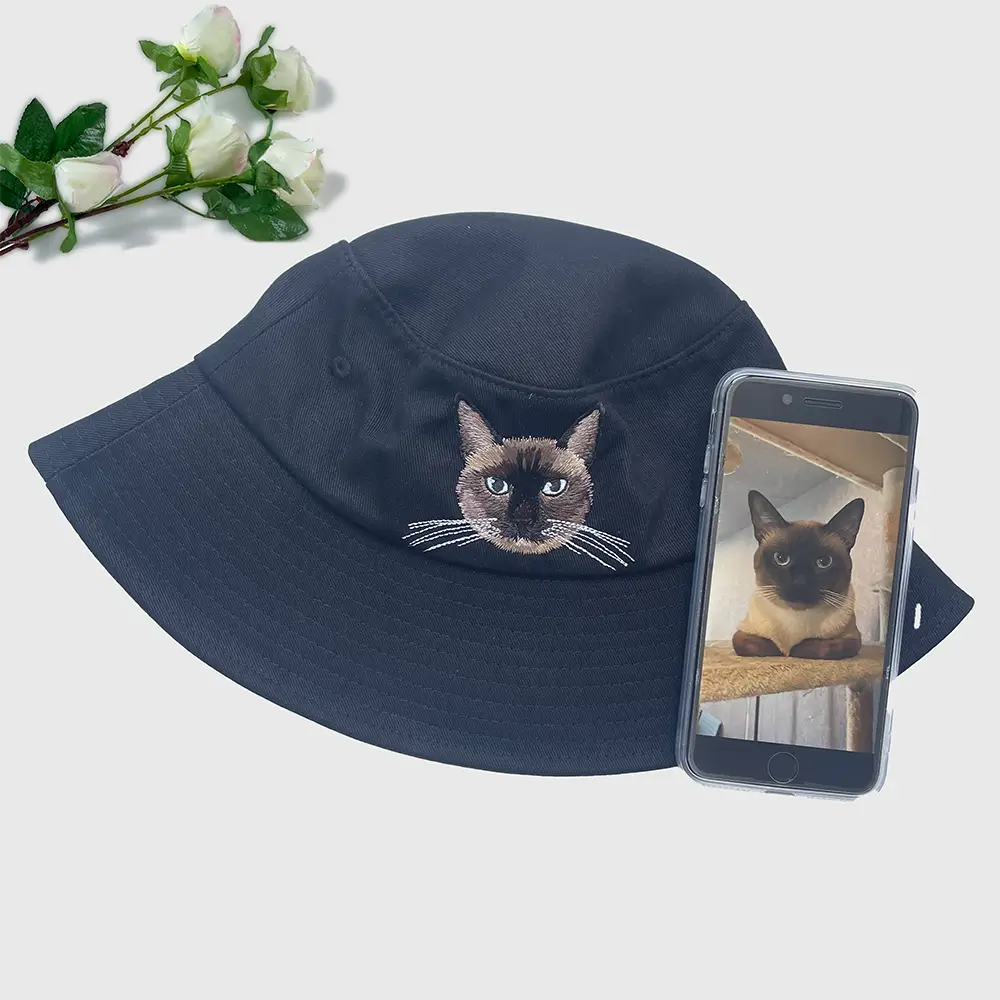 Personalized Embroidered Pet Photo Bucket Hat