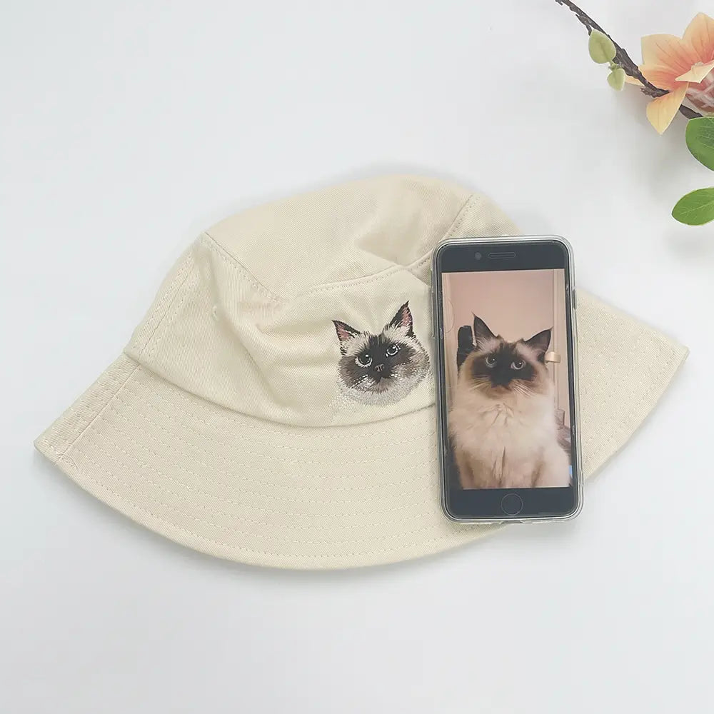 Personalized Embroidered Pet Photo Bucket Hat