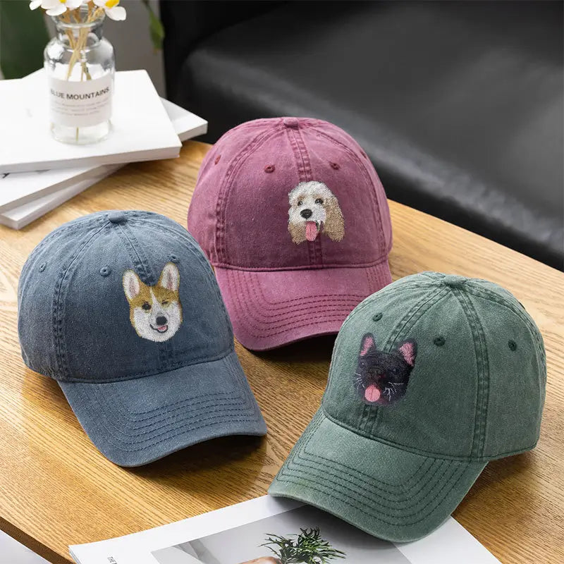 Custom Pet Embroidered Retro Hat