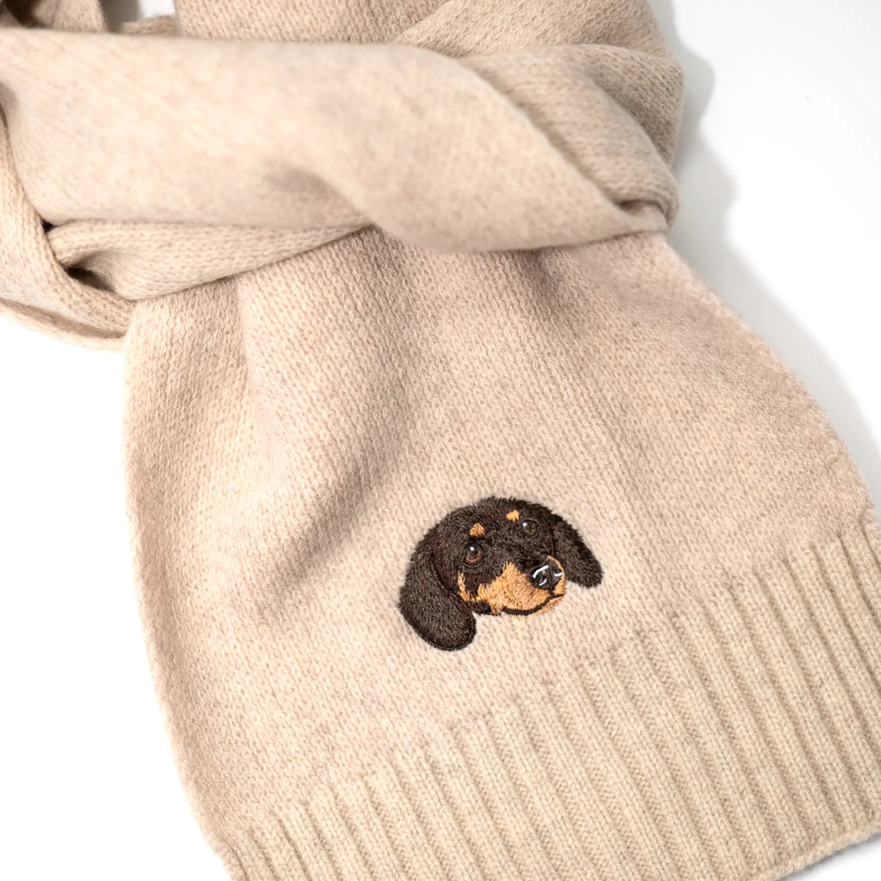 Merino Wool Dachshund Scarf