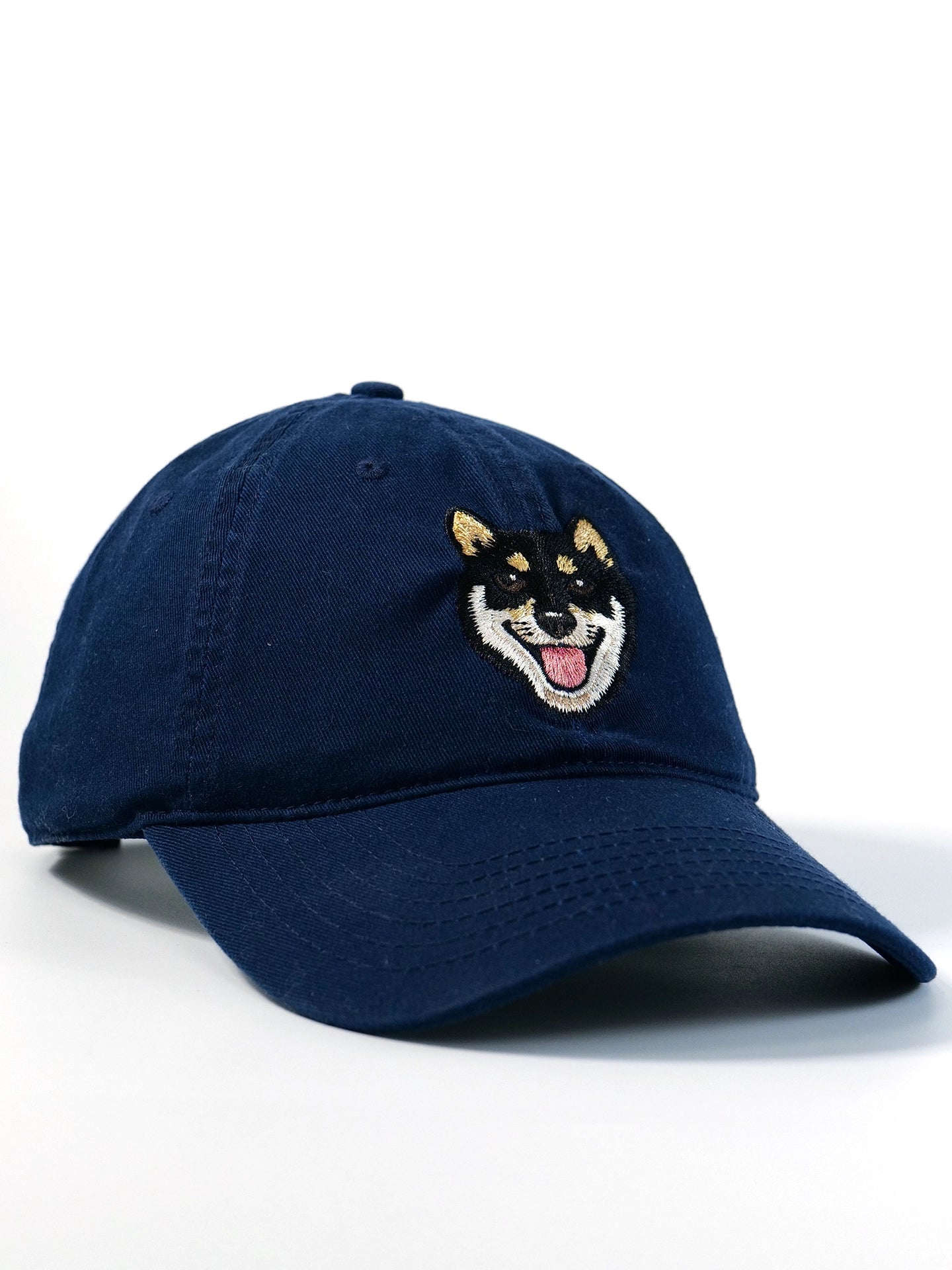 Black Shiba Inu Embroidered Baseball Cap