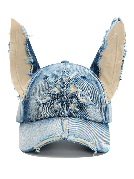 Vintage Doberman Ear Denim Baseball Cap